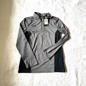 Under Armour Charcoal Quarter Zip Athletic Top